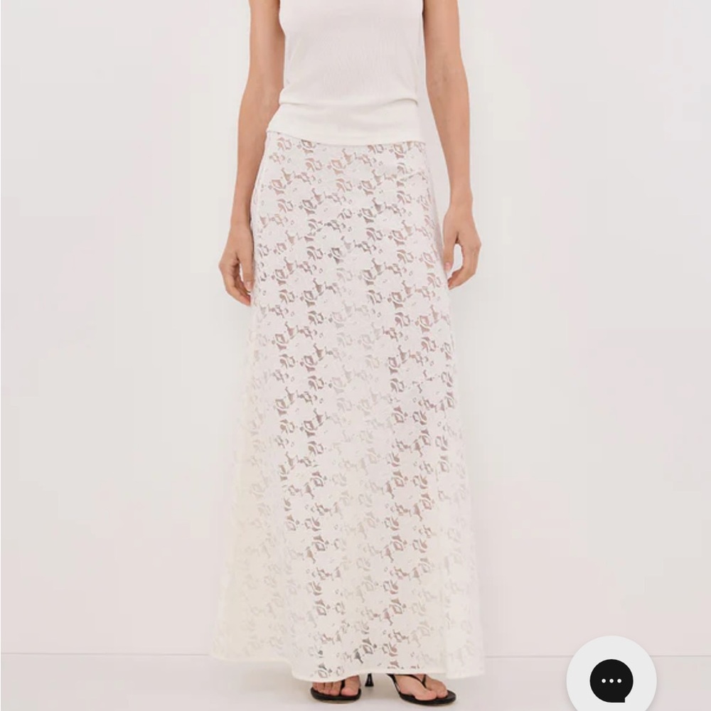 DISSH White Lace Maxi Skirt Resort Wear